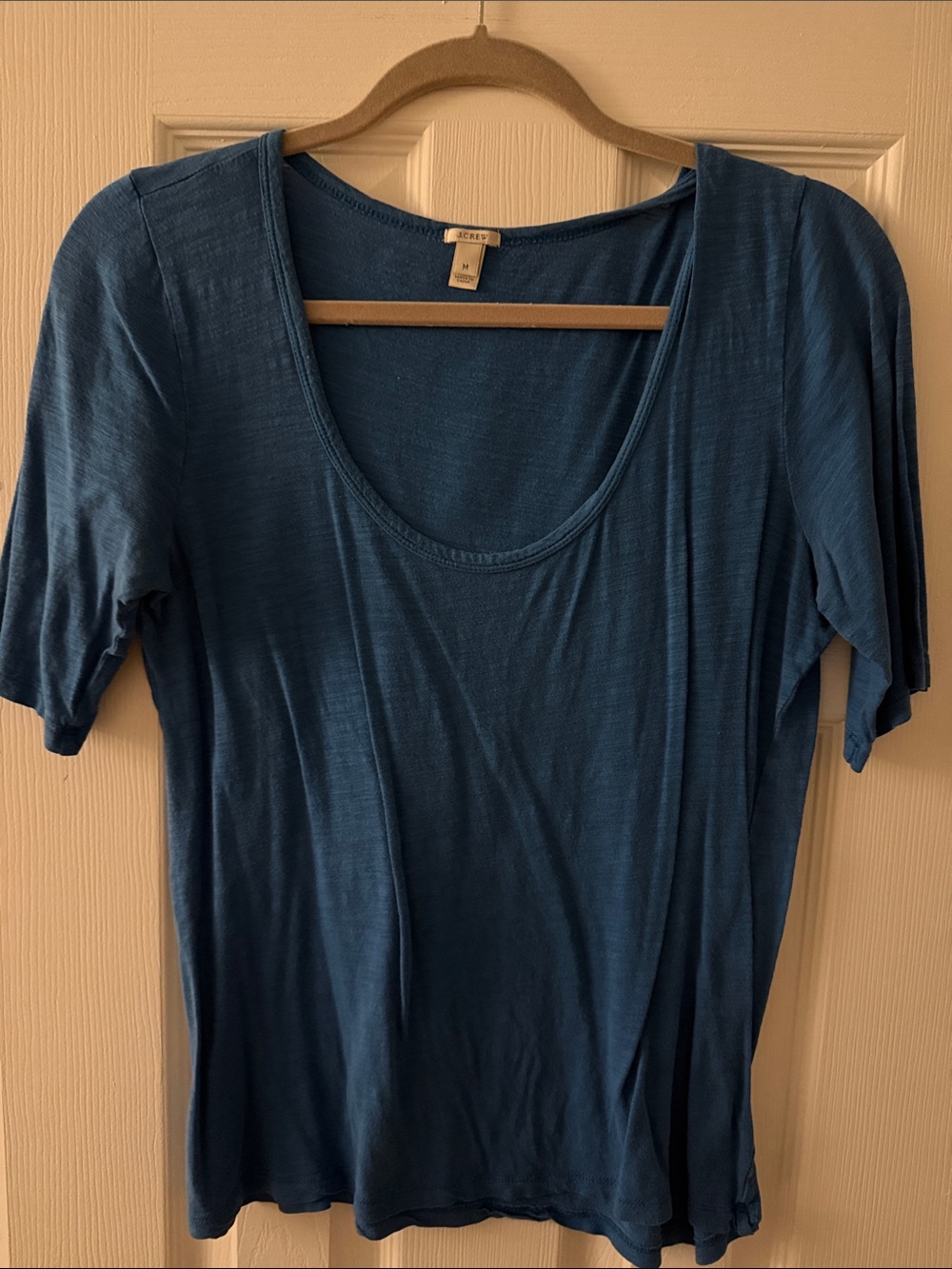 J. Crew Scoop Neck Short Sleeve Tee in Deep Teal